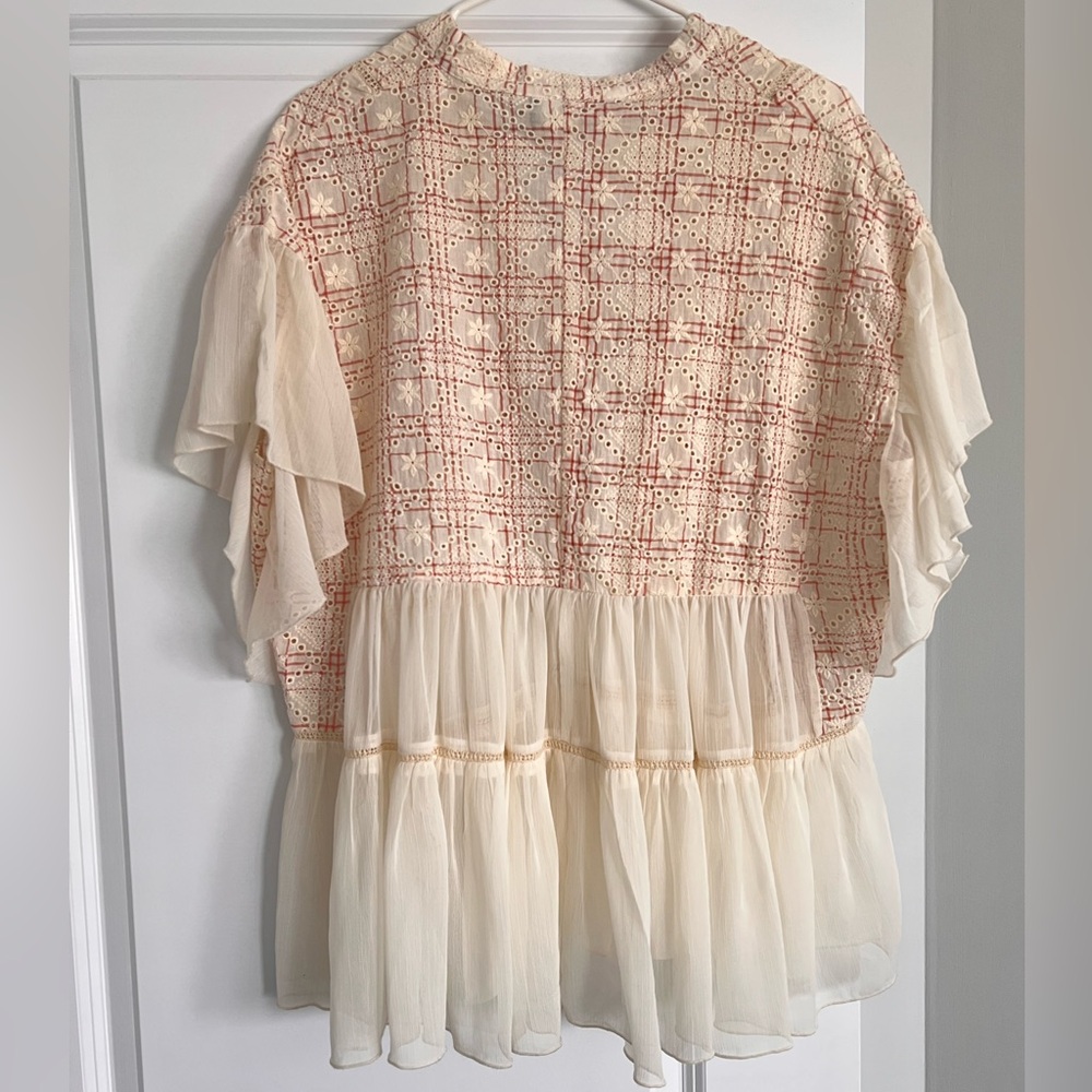 Lace Boho Anthropologie Blouse - Picture 2 of 12